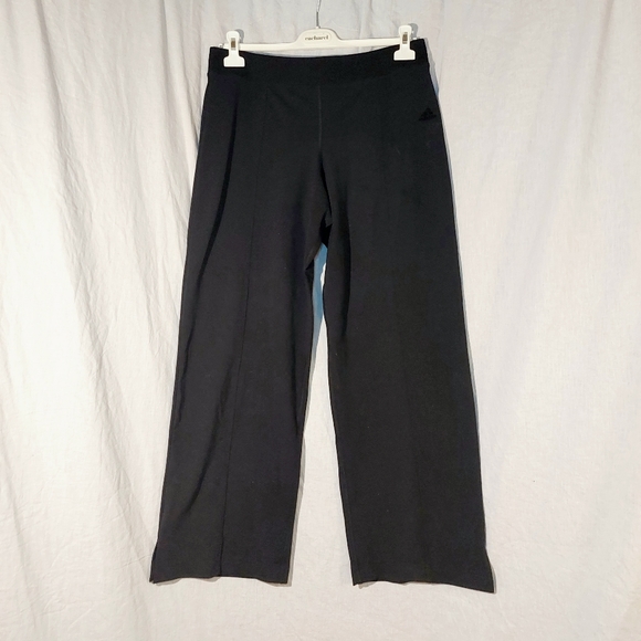 adidas Pants - Y2k Adidas wide-leg yoga pants, L, EUC